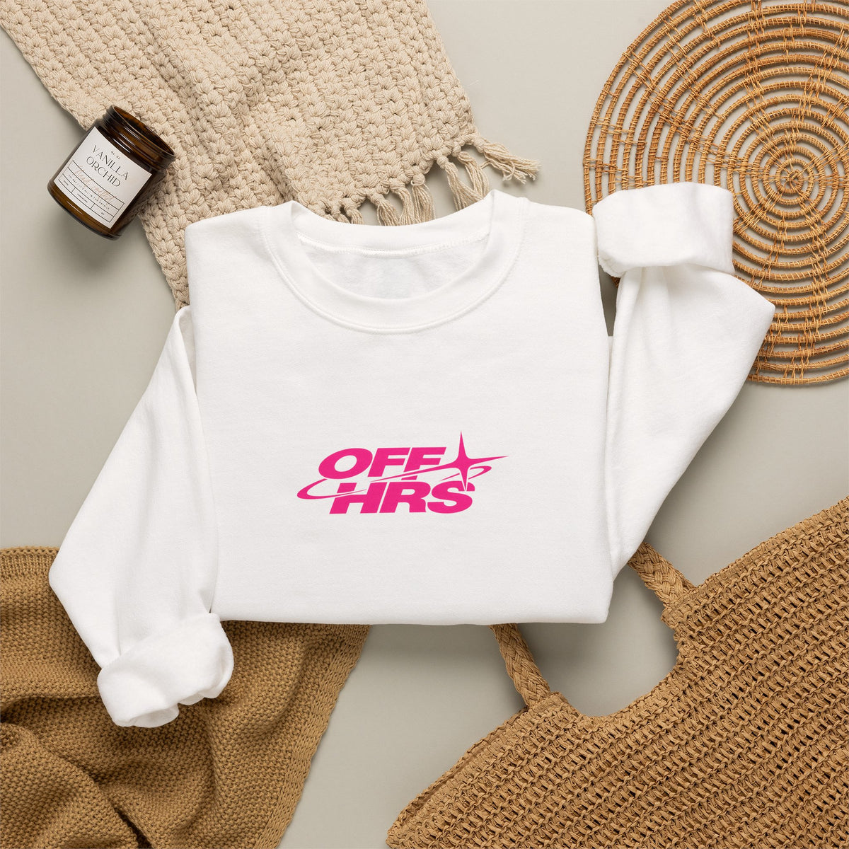 OFFHRS Pink graphic Sweater